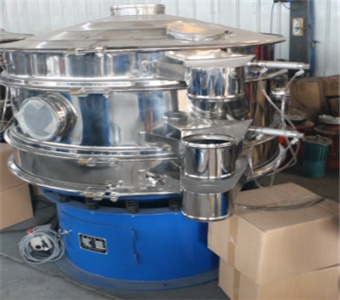 Double-layers Stainless Steel 304 Food Powder Rotary Vibrating Sieve For Removing Impurity