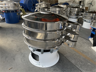 Scraper Vibrating Screen Rotary Sieve For Sulfur Powder/ Sesame Powder Flour Peanut Rotary Vibrating Screen