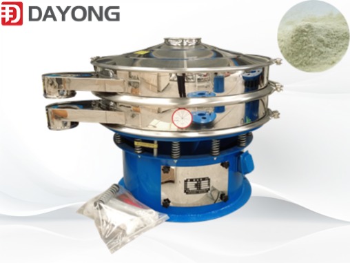 Rotating vibrating screen for screening soybean flour